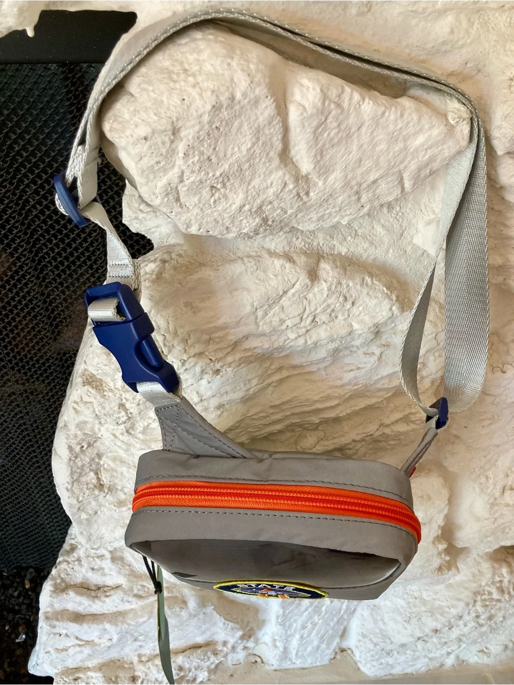 NWT State Lorimer kids fanny pack/sling bag w/ playful astronaut rocket patch